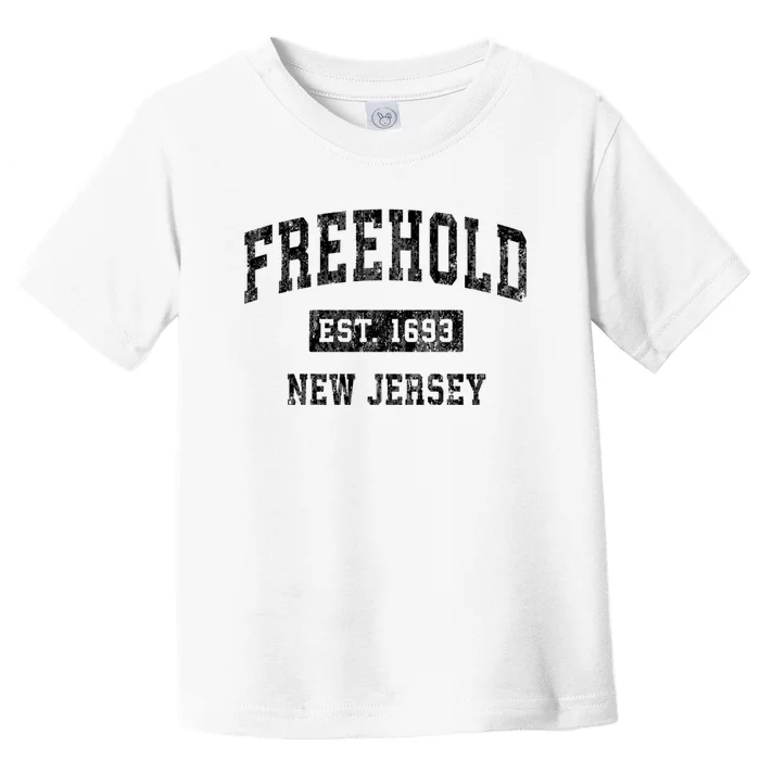 Freehold New Jersey Nj Vintage Established Sports Design Toddler T-Shirt