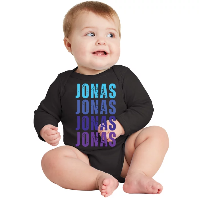 First Name Jonas I Love Jonas Baby Long Sleeve Bodysuit