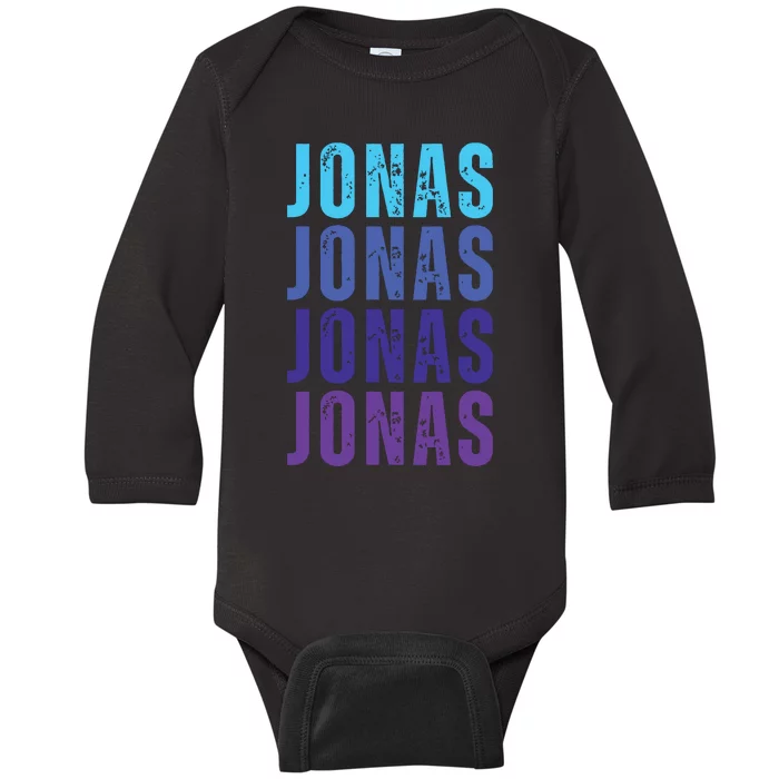 First Name Jonas I Love Jonas Baby Long Sleeve Bodysuit