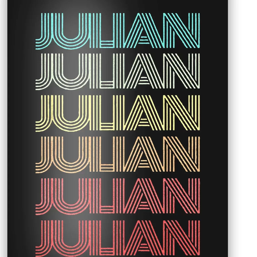 First Name JULIAN Boy Retro Personalized Girl Birthday Son Poster