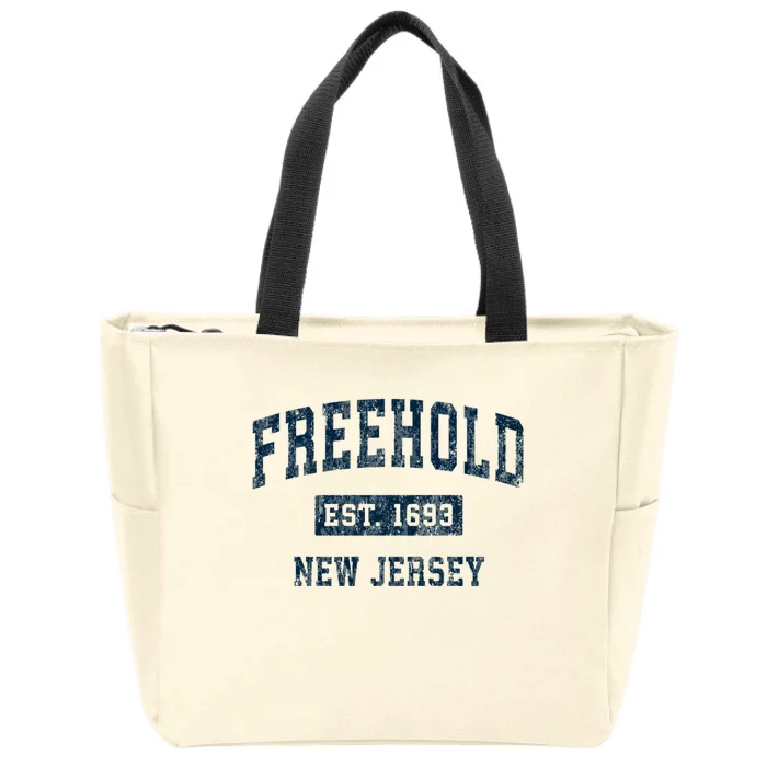 Freehold New Jersey Nj Vintage Sports Zip Tote Bag