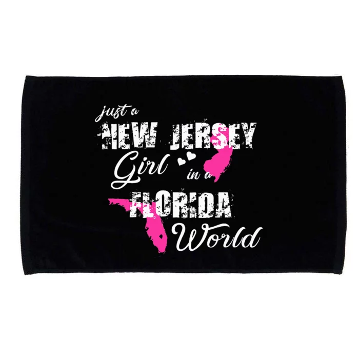 Funny New Jersey S Just A New Jersey Girl In A Florida Microfiber Hand Towel