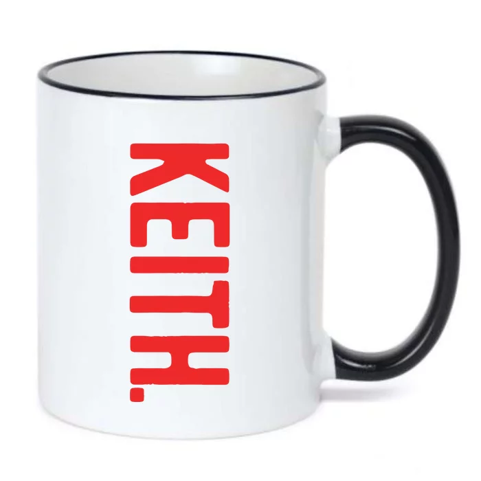 First Name Keith Retro Black Color Changing Mug