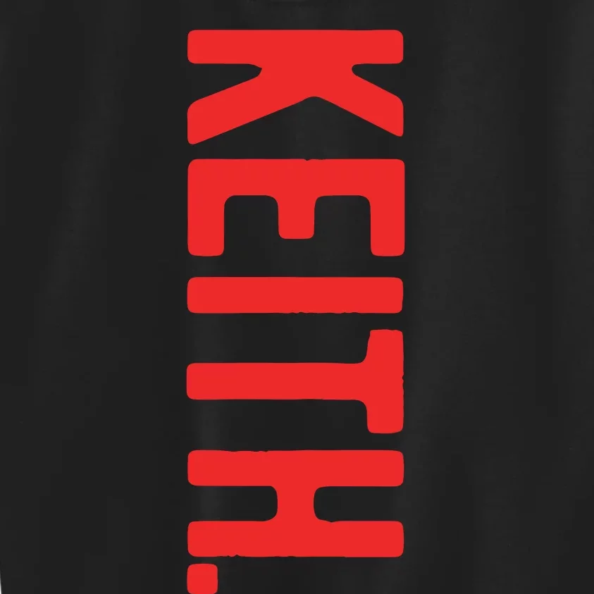 First Name Keith Retro Kids Sweatshirt