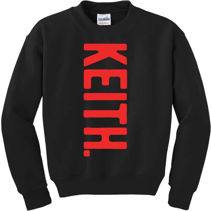 First Name Keith Retro Kids Sweatshirt