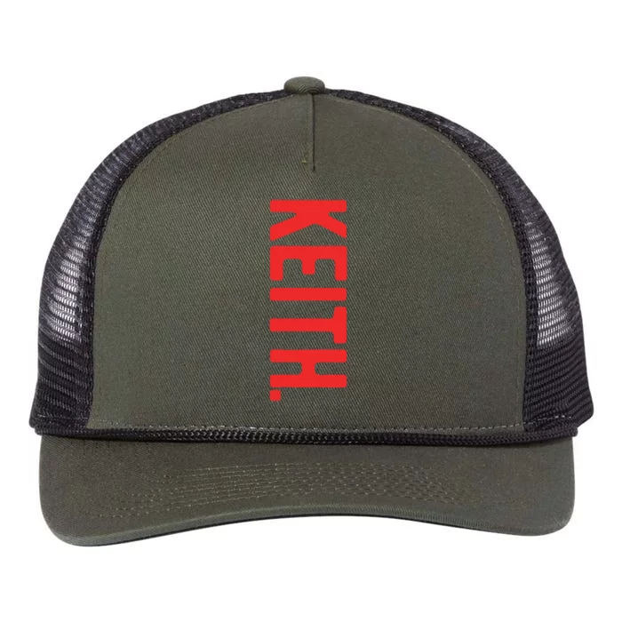 First Name Keith Retro Retro Rope Trucker Hat Cap