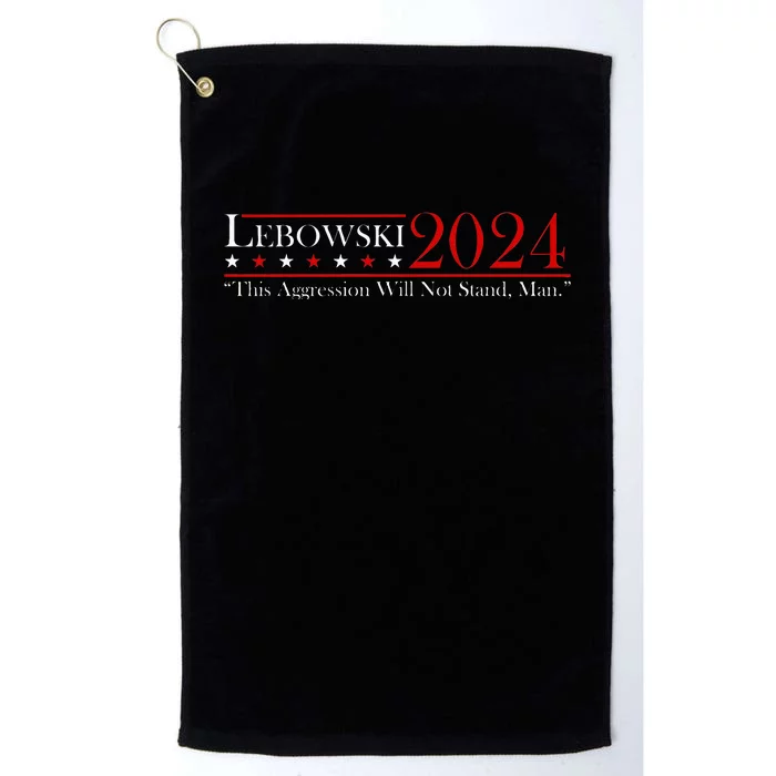 Funny Name Lebowski Political Election Vote 2024 Men Women Platinum Collection Golf Towel