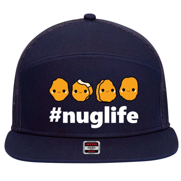 Funny Nug Life Chicken Nugget Costume Gift 7 Panel Mesh Trucker Snapback Hat