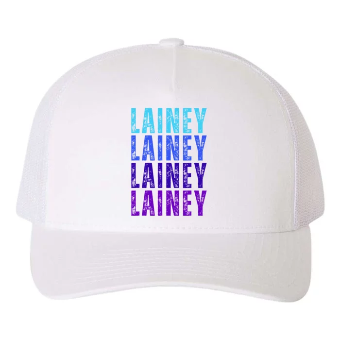 First Name Lainey I Love Lainey Yupoong Adult 5-Panel Trucker Hat