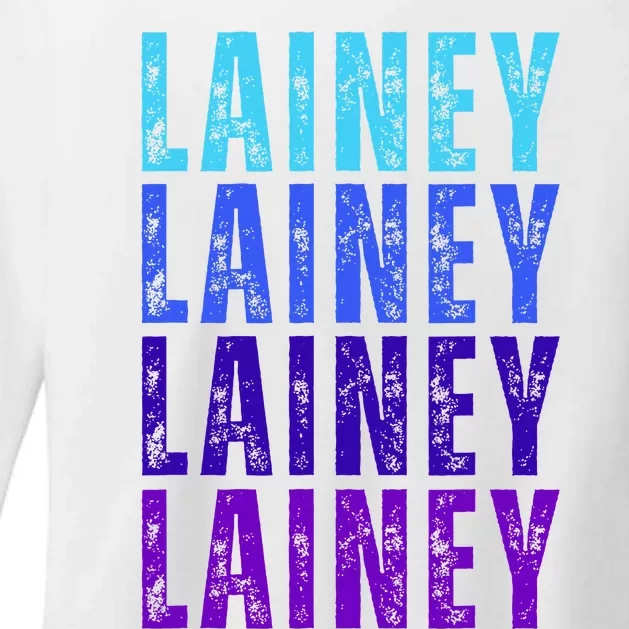 First Name Lainey I Love Lainey Womens CVC Long Sleeve Shirt