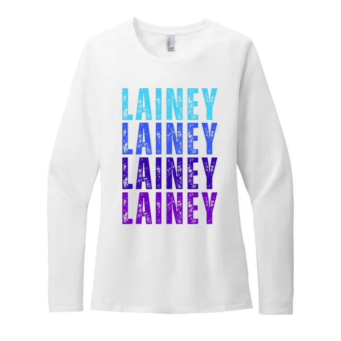 First Name Lainey I Love Lainey Womens CVC Long Sleeve Shirt