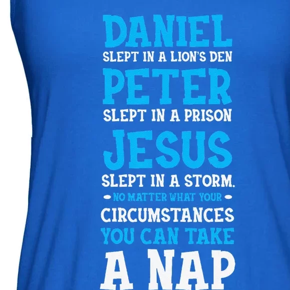 Funny Nap Lovers Sleeping Jesus Napping Gift Christian Humor Ladies Essential Flowy Tank