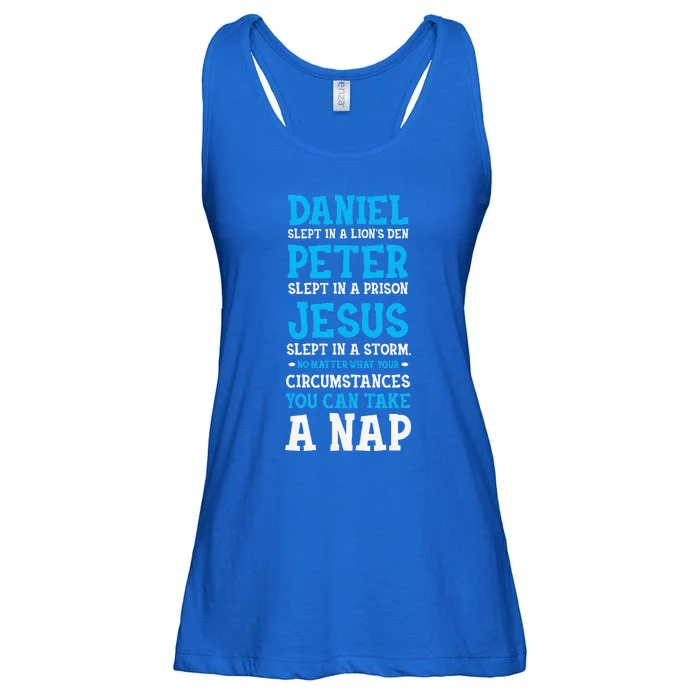 Funny Nap Lovers Sleeping Jesus Napping Gift Christian Humor Ladies Essential Flowy Tank