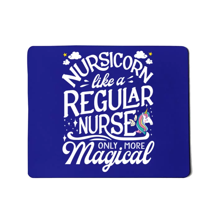 Funny Nursing Lover Nursicorn Graphic And Nurse Gift Mousepad