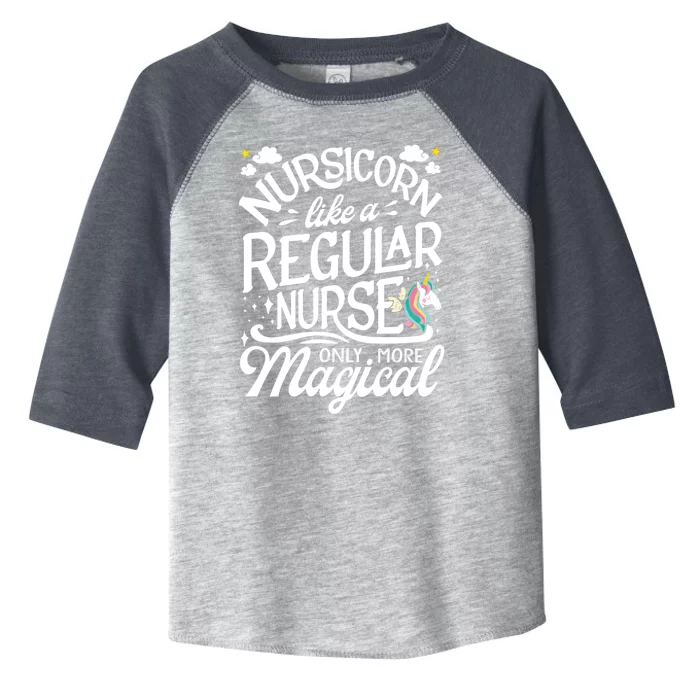 Funny Nursing Lover Nursicorn Graphic And Nurse Gift Toddler Fine Jersey T-Shirt