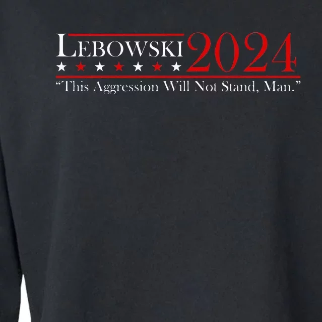 Funny Name Lebowski Political Election Vote 2024 Men Women Cropped Pullover Crew