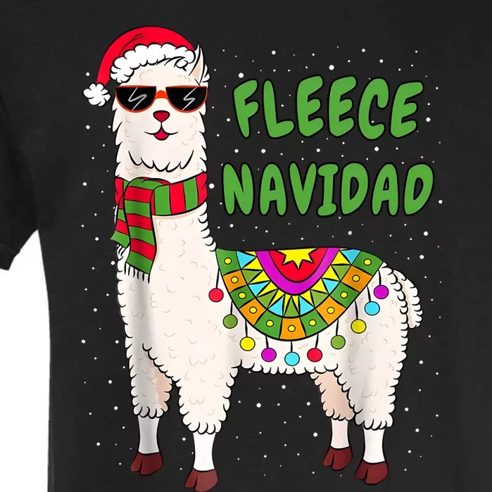 Fleece Navidad Llama Spanish Christmas Llama Garment-Dyed Heavyweight T-Shirt