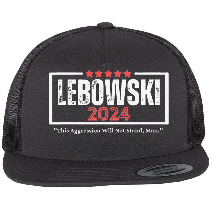 Funny Name Lebowski Political Election Vote 2024 Flat Bill Trucker Hat