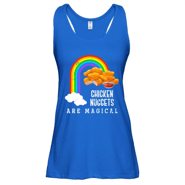 Funny Nuggets Lover Rainbow Gift Fast Food Chicken Nugget Gift Ladies Essential Flowy Tank