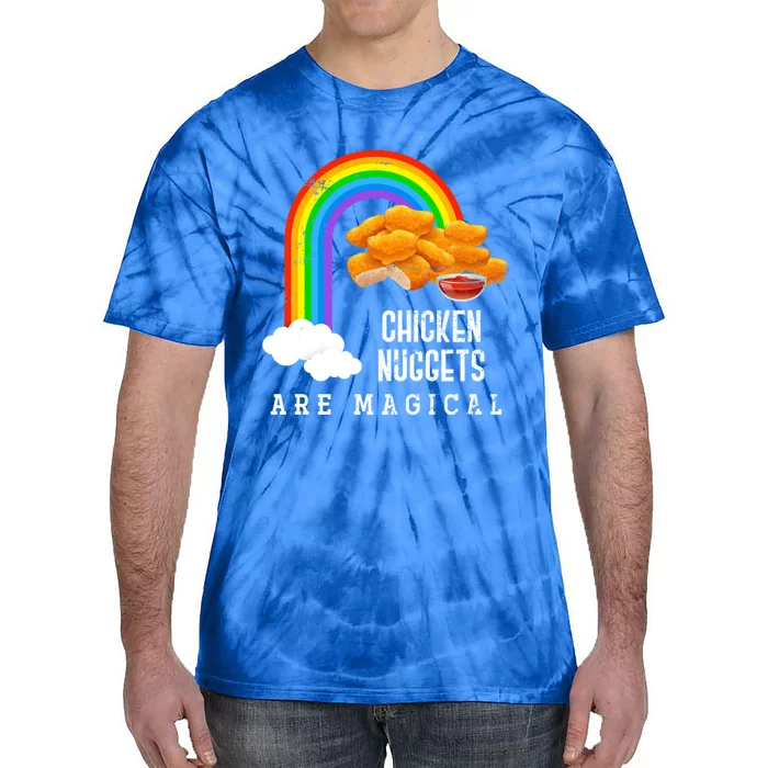 Funny Nuggets Lover Rainbow Gift Fast Food Chicken Nugget Gift Tie-Dye T-Shirt