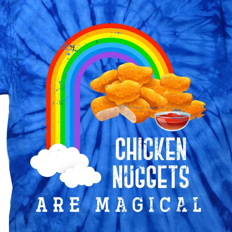 Funny Nuggets Lover Rainbow Gift Fast Food Chicken Nugget Gift Tie-Dye T-Shirt