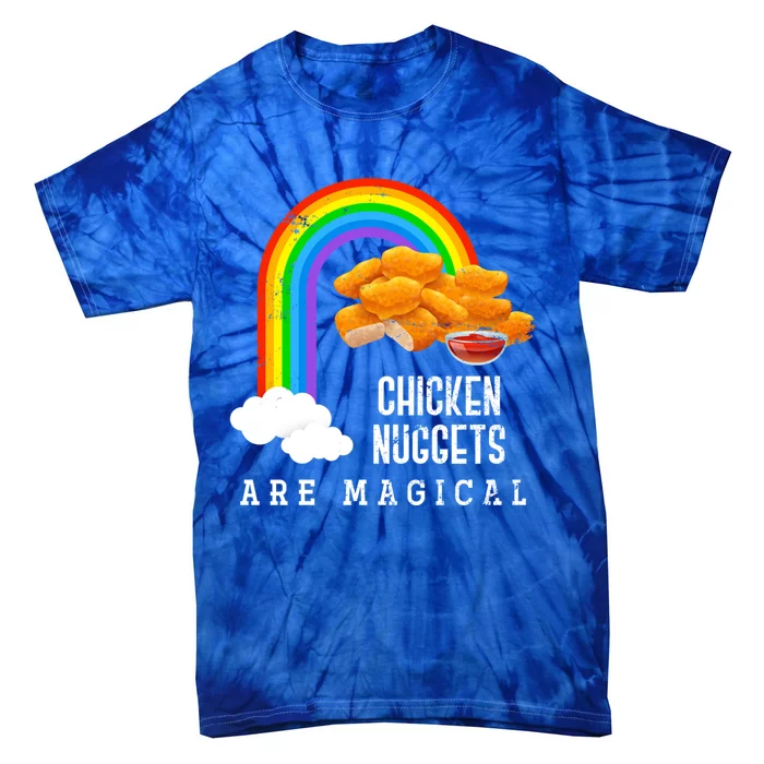 Funny Nuggets Lover Rainbow Gift Fast Food Chicken Nugget Gift Tie-Dye T-Shirt