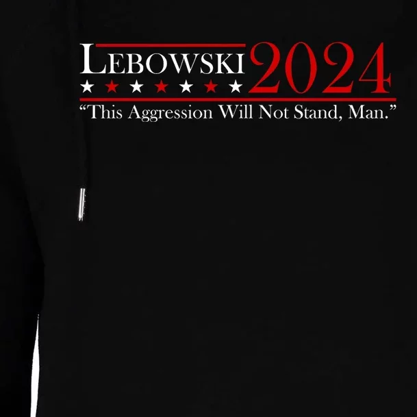 Funny Name Lebowski Political Election Vote 2024 Womens Funnel Neck Pullover Hood