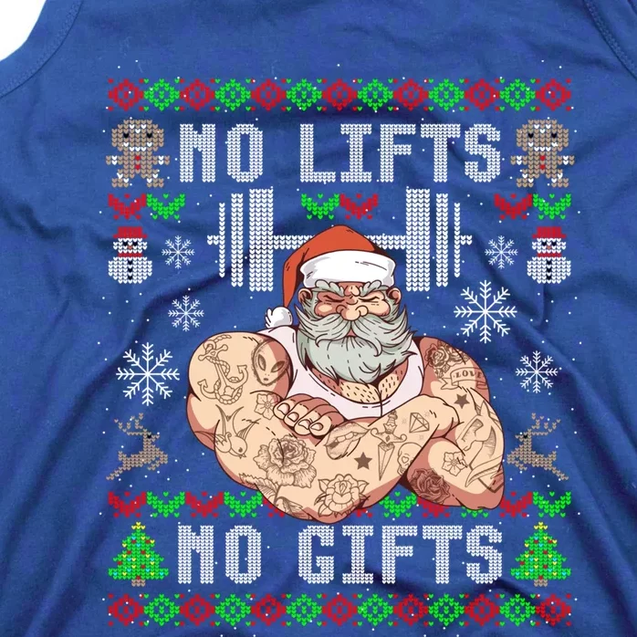 Funny No Lifts No Funny Gift Ugly Christmas Workout Powerlifting Gift Tank Top