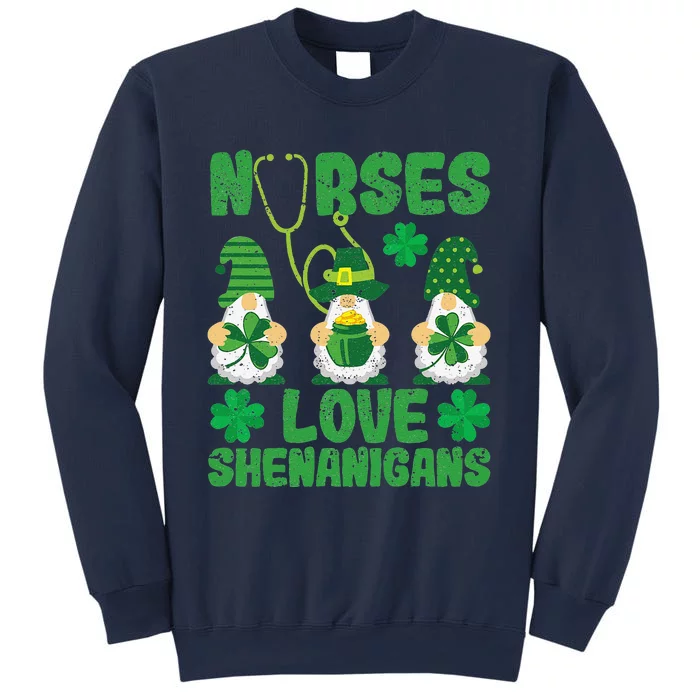 Funny Nurses Love Shenanigans Funny Gnomes Nurse St Patricks Day Sweatshirt