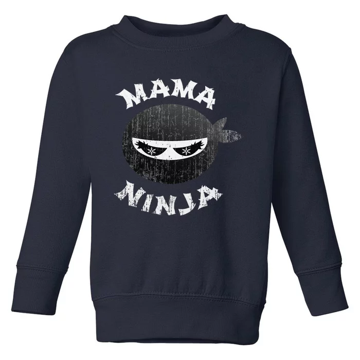 Funny Ninja Mama Multitasking WAHM Baby Birthday New Mom Toddler Sweatshirt