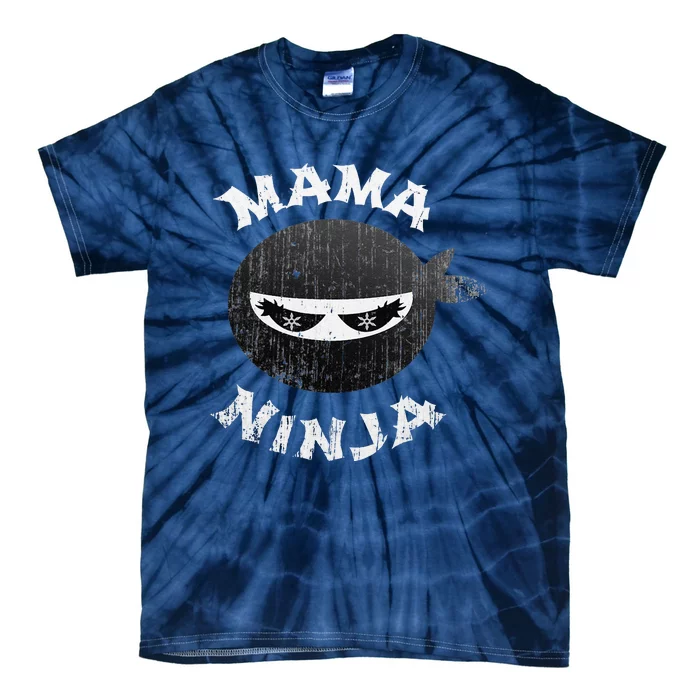 Funny Ninja Mama Multitasking WAHM Baby Birthday New Mom Tie-Dye T-Shirt