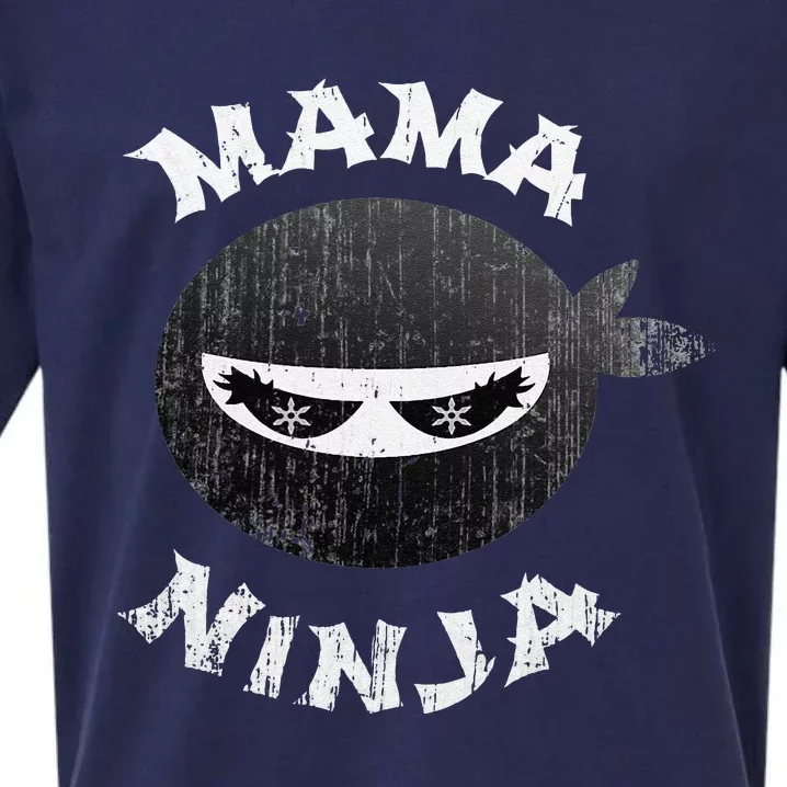 Funny Ninja Mama Multitasking WAHM Baby Birthday New Mom Sueded Cloud Jersey T-Shirt