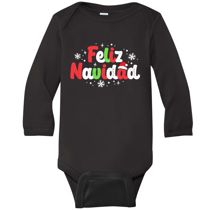 Feliz Navidad Matching Family Spanish Christmas Mexican Xmas Baby Long Sleeve Bodysuit