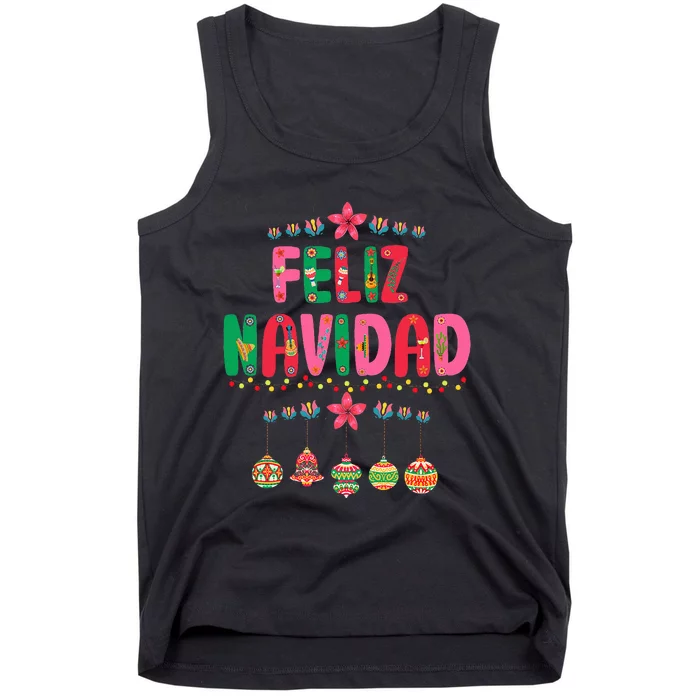 Feliz Navidad Mexican Christmas Funny Xmas Lights Decoration Tank Top