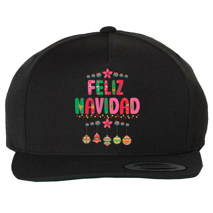 Feliz Navidad Mexican Christmas Funny Xmas Lights Decoration Wool Snapback Cap