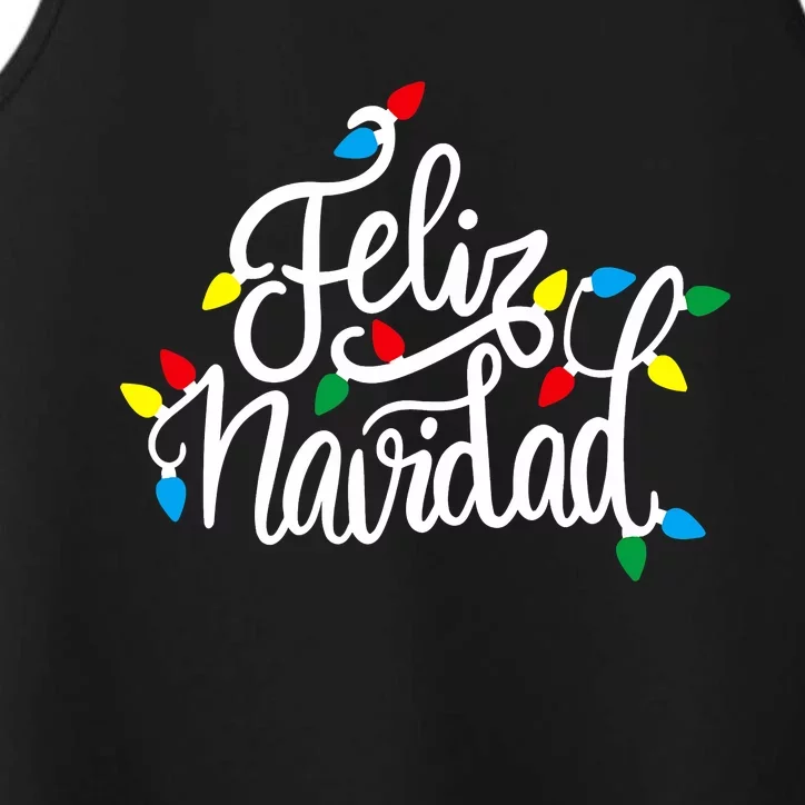 Feliz Navidad Matching Family Spanish Christmas Mexican Xmas Performance Tank