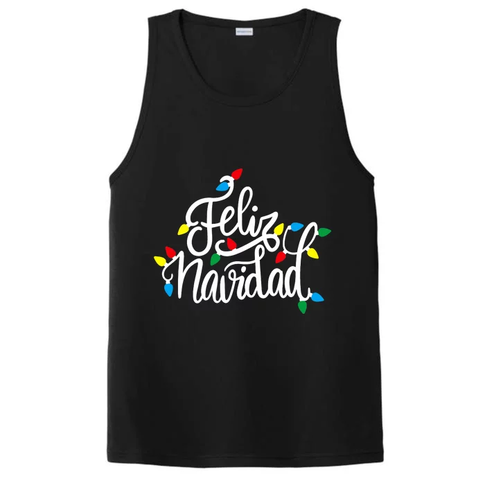 Feliz Navidad Matching Family Spanish Christmas Mexican Xmas Performance Tank