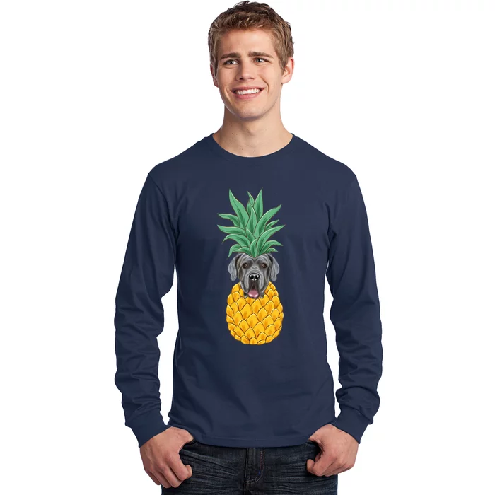 Funny Neapolitan Mastiff Pineapple Dog Long Sleeve Shirt