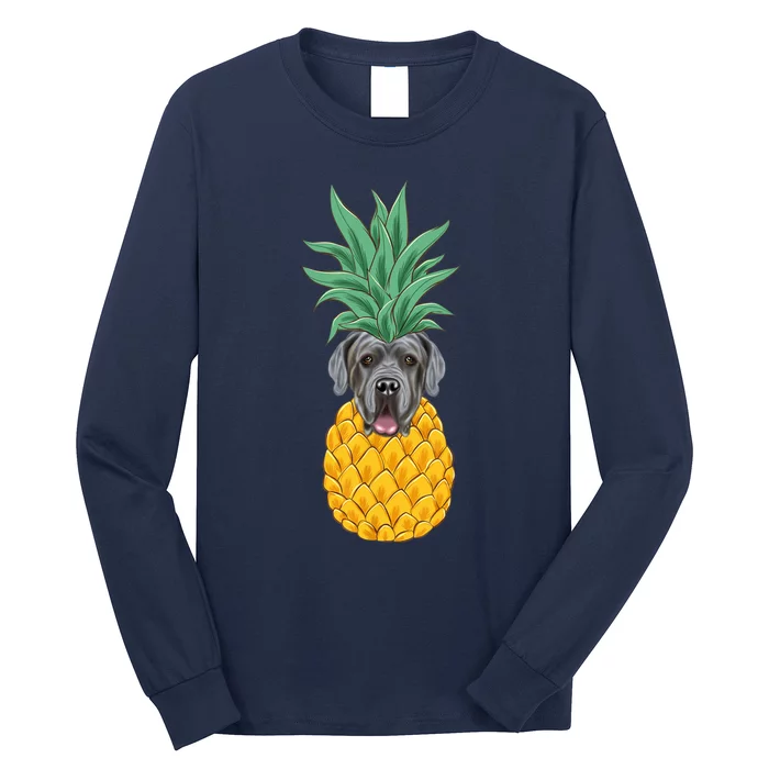 Funny Neapolitan Mastiff Pineapple Dog Long Sleeve Shirt