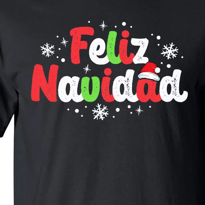 Feliz Navidad Matching Family Spanish Christmas Mexican Xmas Tall T-Shirt