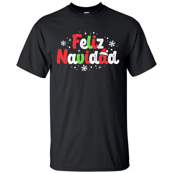 Feliz Navidad Matching Family Spanish Christmas Mexican Xmas Tall T-Shirt