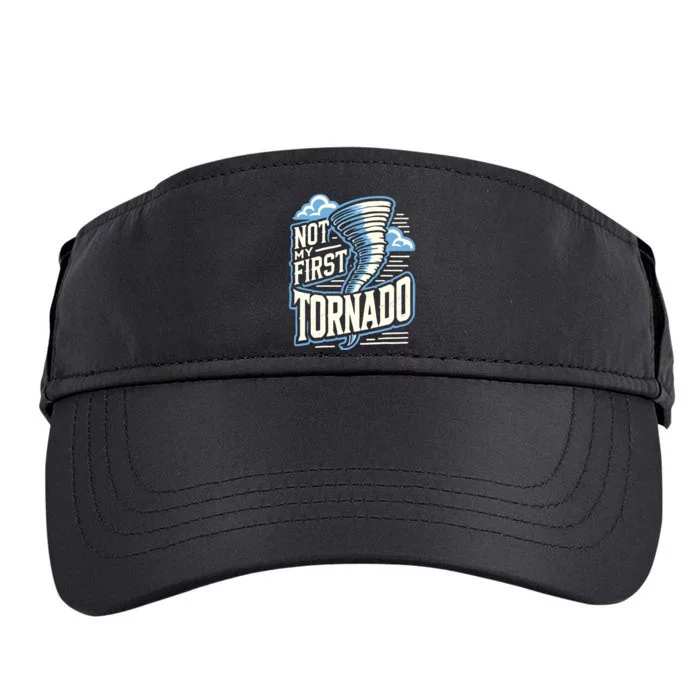 Funny Not My First Tornado Retro Storm Chaser Adult Drive Performance Visor