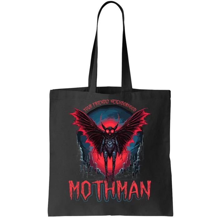 Friendly Neighborhood Mothman Cryptid Folklore Mothman Tote Bag