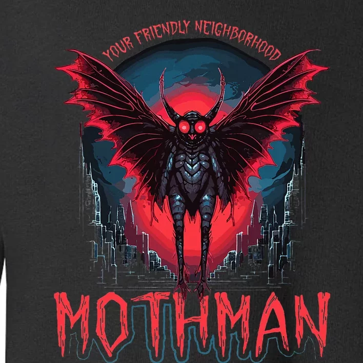 Friendly Neighborhood Mothman Cryptid Folklore Mothman Toddler Sweatshirt