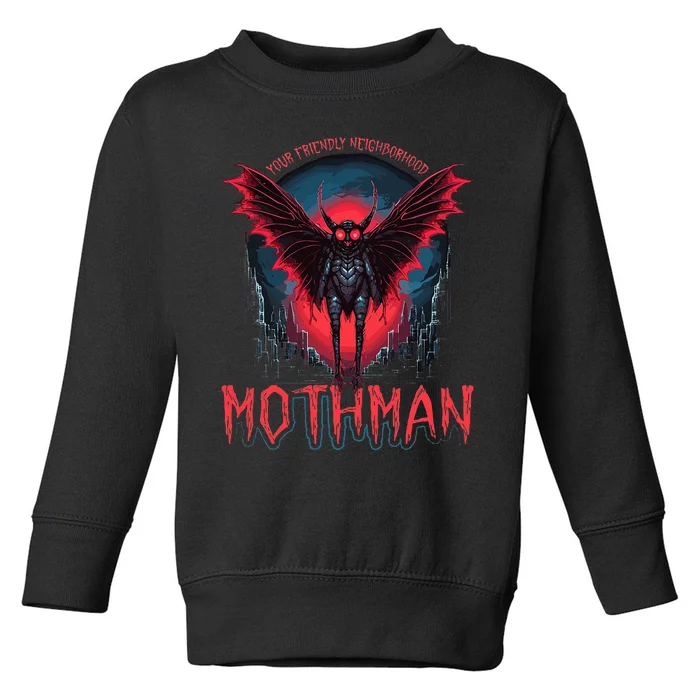 Friendly Neighborhood Mothman Cryptid Folklore Mothman Toddler Sweatshirt