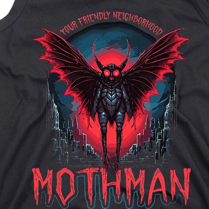 Friendly Neighborhood Mothman Cryptid Folklore Mothman Tank Top