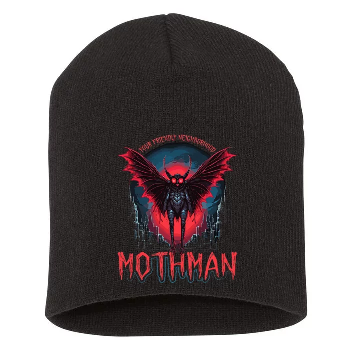 Friendly Neighborhood Mothman Cryptid Folklore Mothman Short Acrylic Beanie