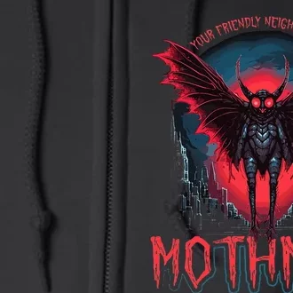 Friendly Neighborhood Mothman Cryptid Folklore Mothman Full Zip Hoodie