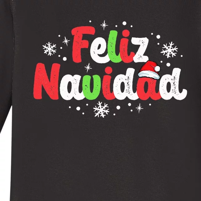 Feliz Navidad Matching Family Spanish Christmas Mexican Xmas Baby Long Sleeve Bodysuit