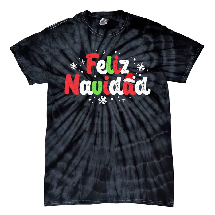 Feliz Navidad Matching Family Spanish Christmas Mexican Xmas Tie-Dye T-Shirt